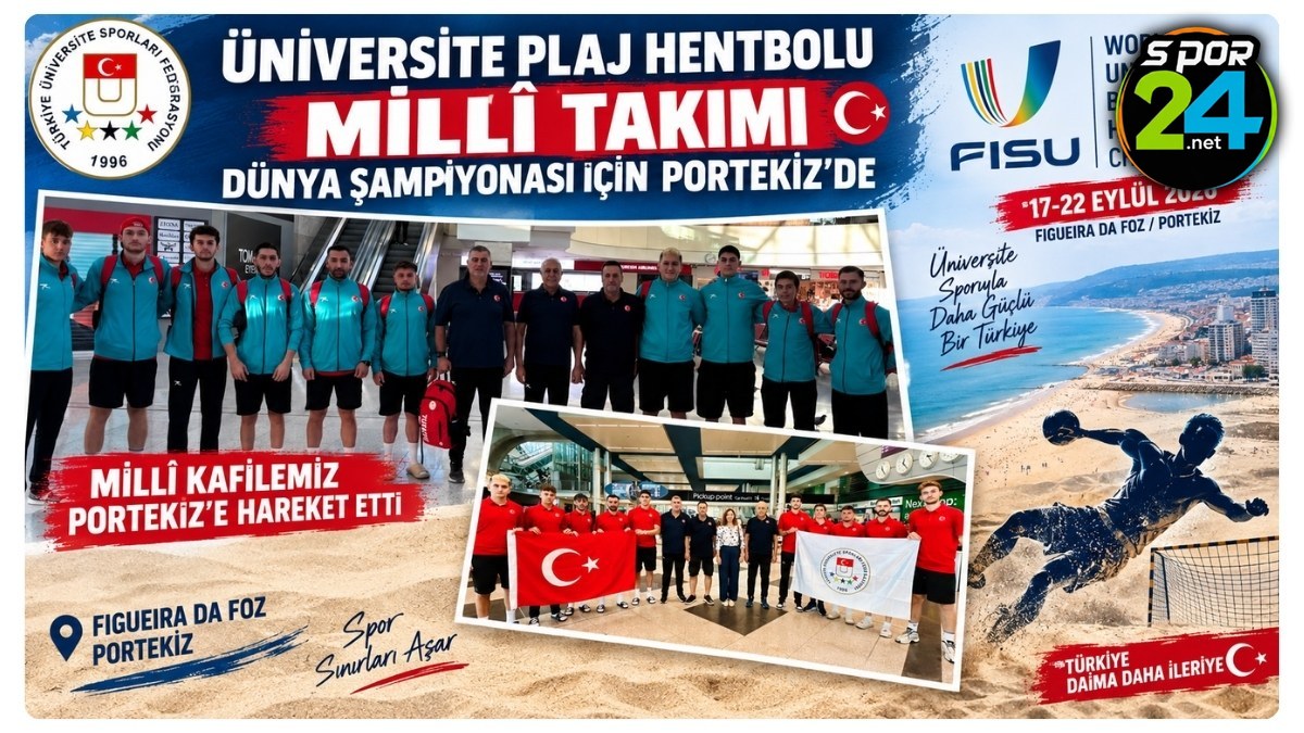 Üniversite Plaj Hentbolu Millî Takımı Dünya Şampiyonası İçin Portekiz’de