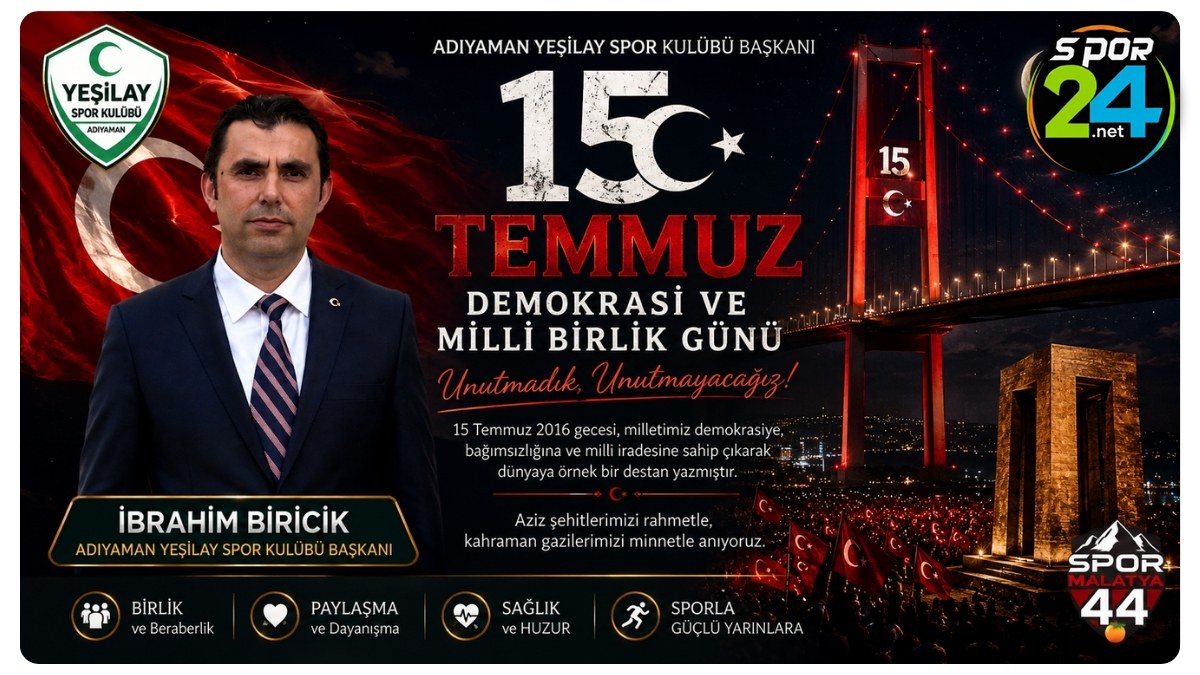 İbrahim Biricik'ten 15 Temmuz Demokrasi Ve Milli Birlik Günü Mesajı