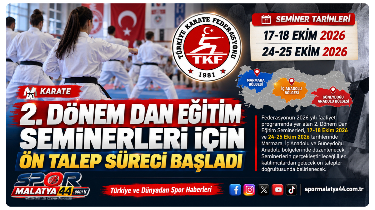 2. Dönem Dan Eğitim Seminerleri İçin Ön Talep Süreci Başladı