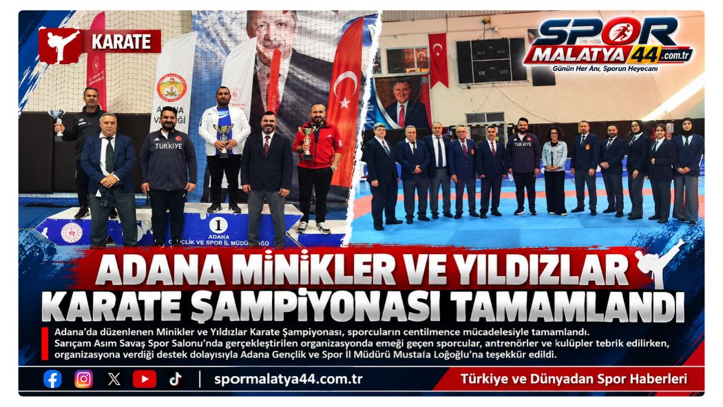 Adana Minikler Ve Yıldızlar Karate Şampiyonası Tamamlandı