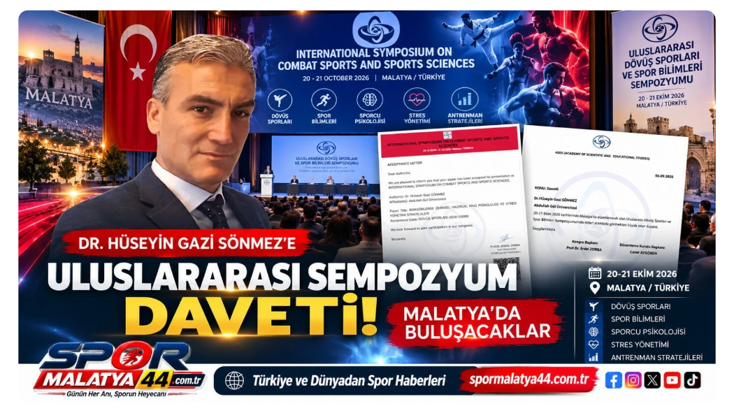 Dr. Hüseyin Gazi Sönmez’e Uluslararası Sempozyum Daveti! Malatya’da Buluşacaklar