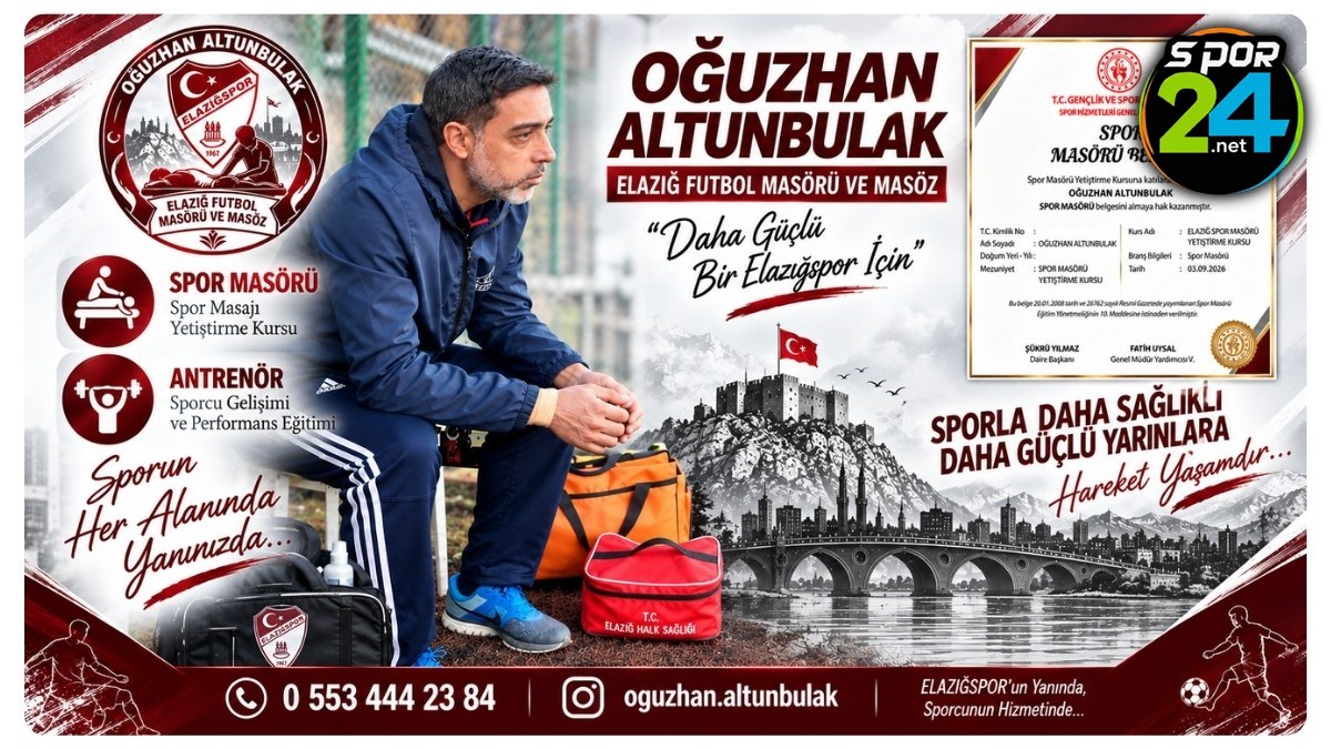 Oğuzhan Altunbulak, Elazığ’da Spor Masörlüğü Alanında Hizmet Vermeye Hazırlanıyor
