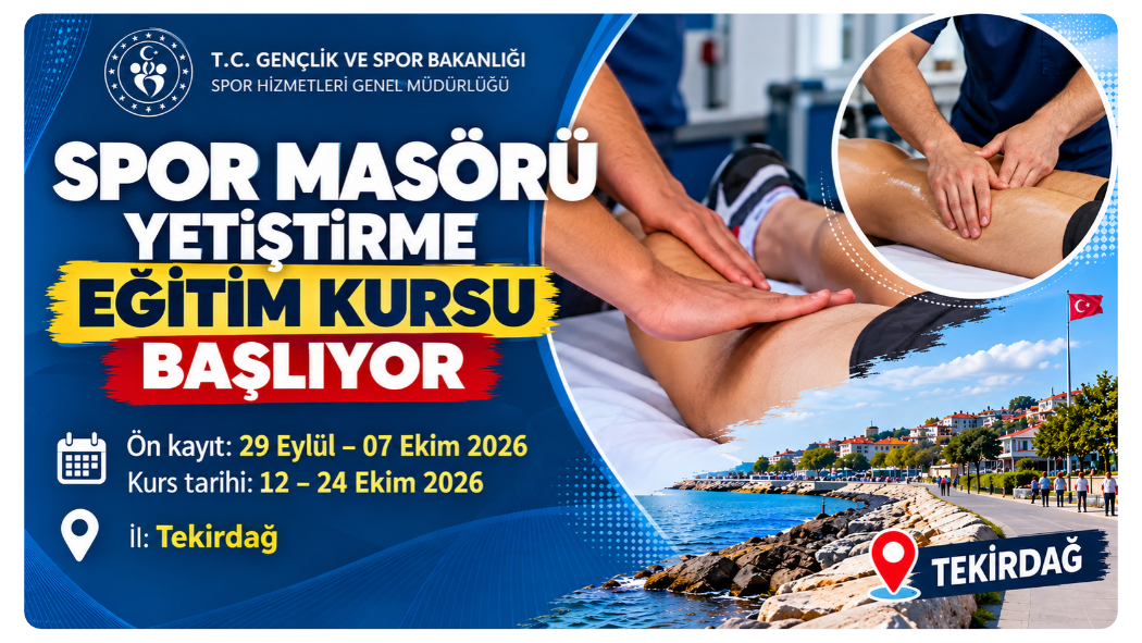Spor Masörü Yetiştirme Eğitim Kursu Tekirdağ’da Başlıyor