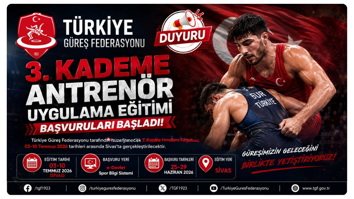 Türkiye Güreş Federasyonu 1. ve 2. Online Uzaktan Eğitim Semineri Duyurusu