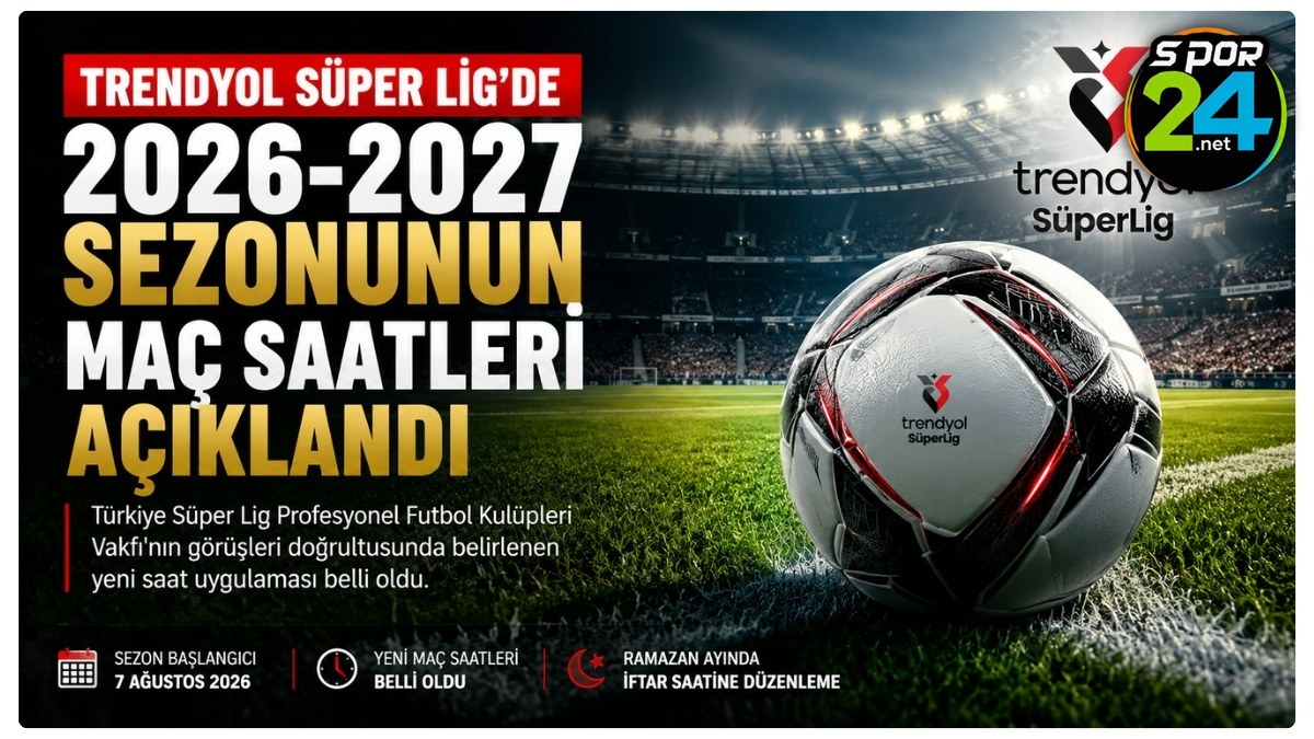 Trendyol Süper Lig'de 2026-2027 Sezonunun Maç Saatleri Açıklandı
