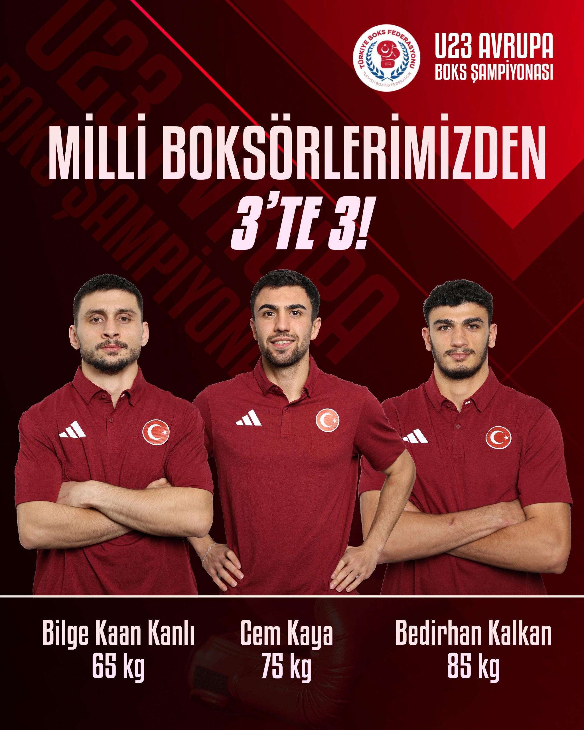 MİLLİ BOKSÖRLERİMİZDEN 3’TE 3!